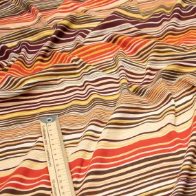 Printed Knits Design-238 Orange & Brown Stripes