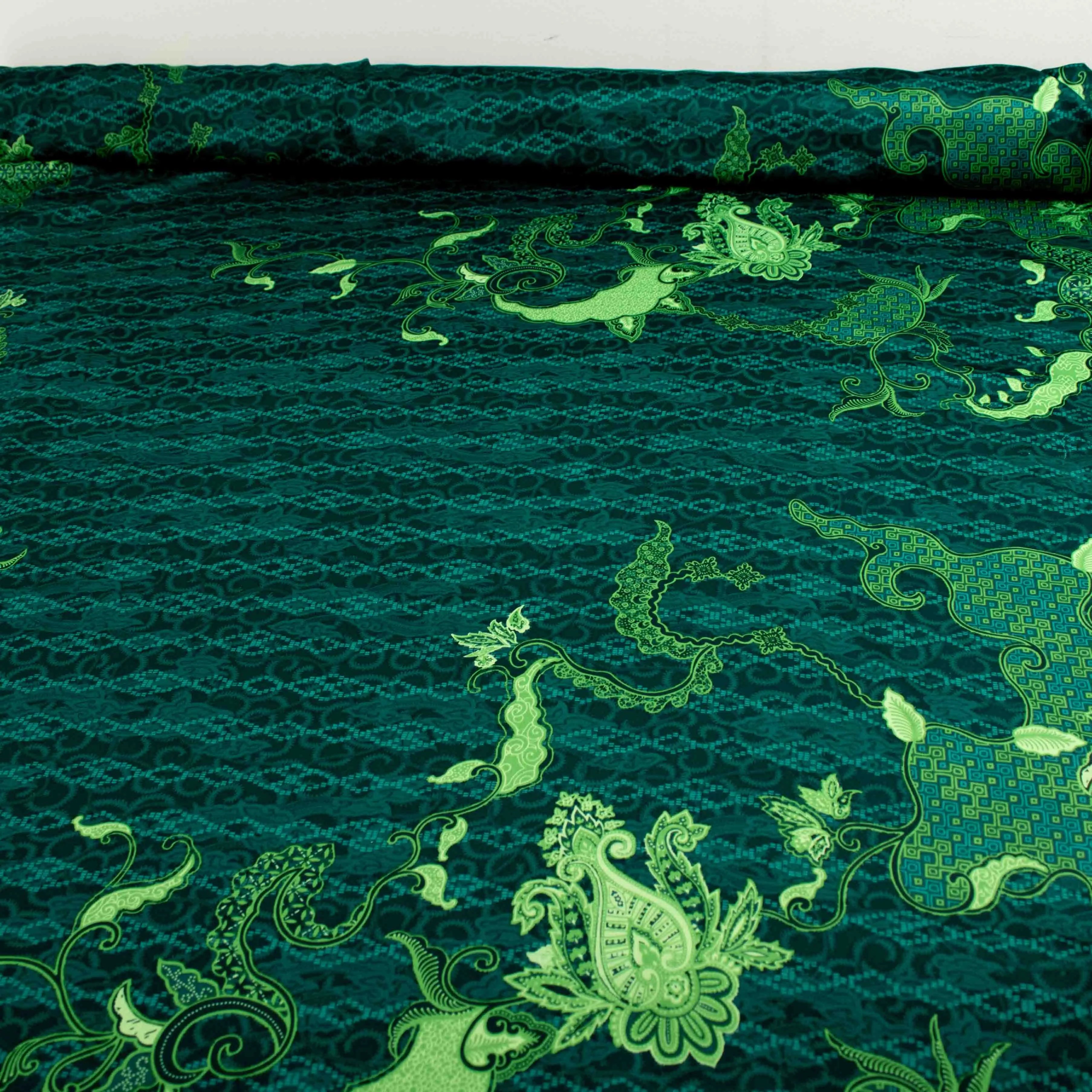 Sand Wash Prints Design-641 Green Paisley & Geometry