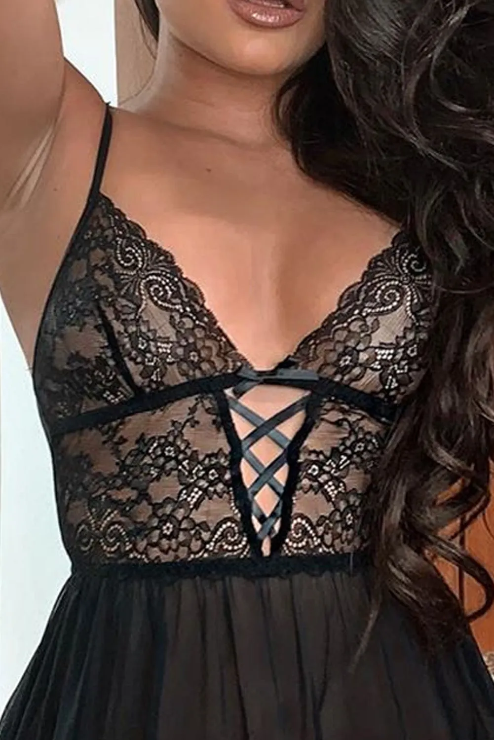 See Through Babydoll Lingerie Set