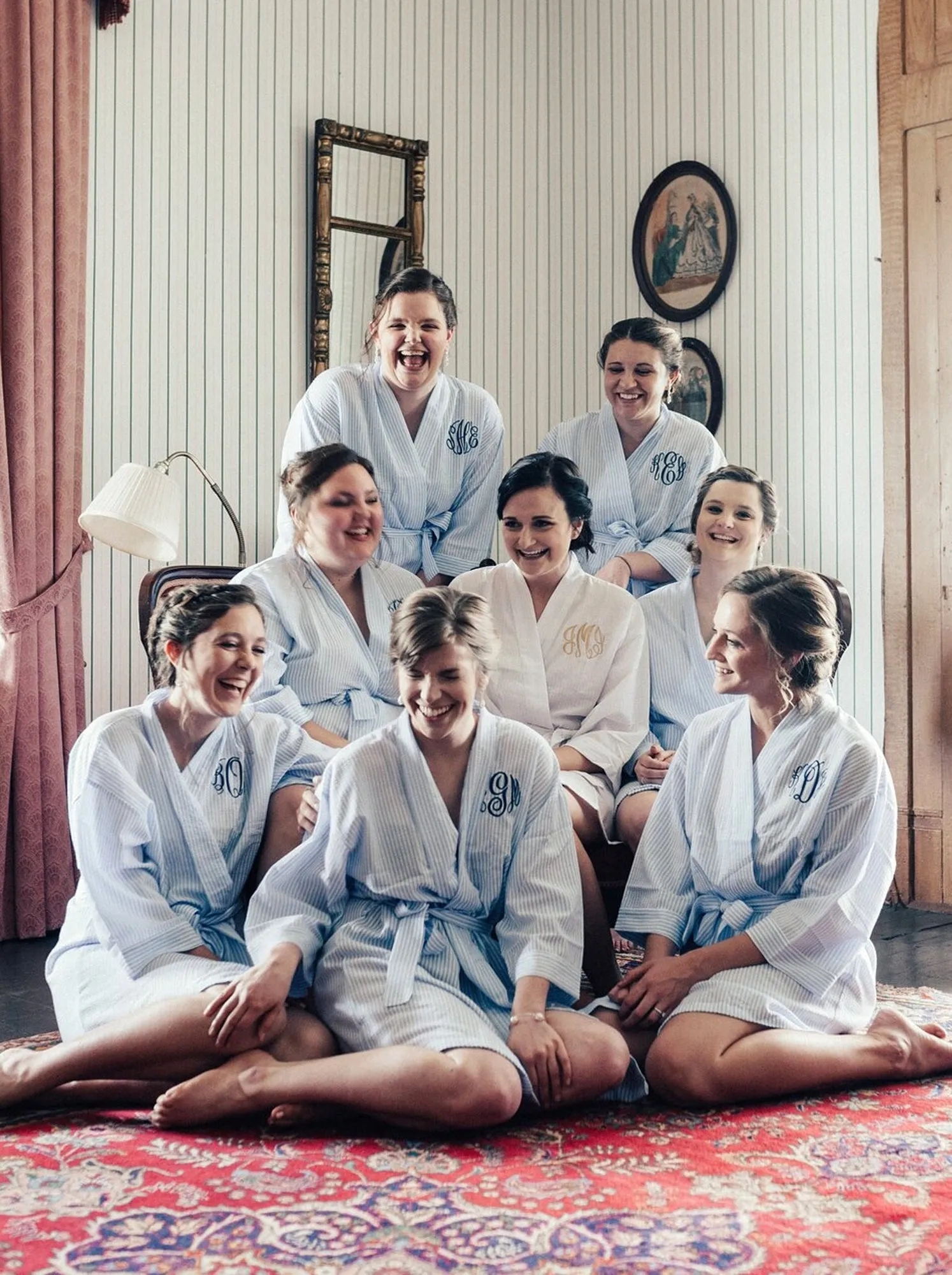 Seersucker Bridal Party Robes