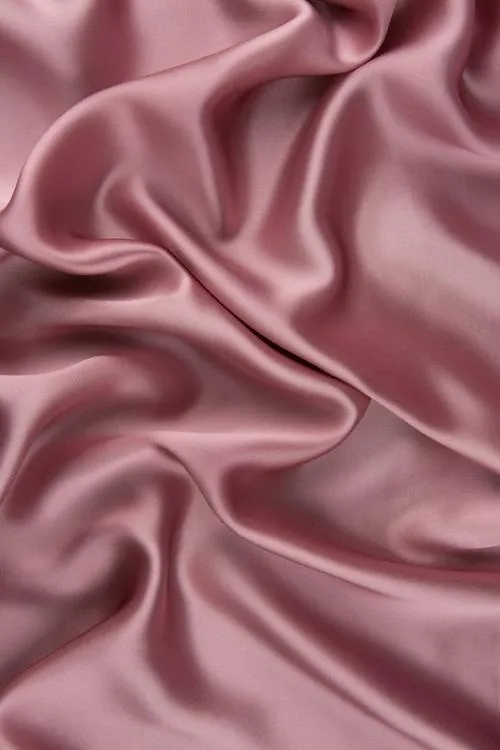 Stretch Imitation Silk Satin Charmeuse - Dusty Pink #68, Satin Fabric By The Yard