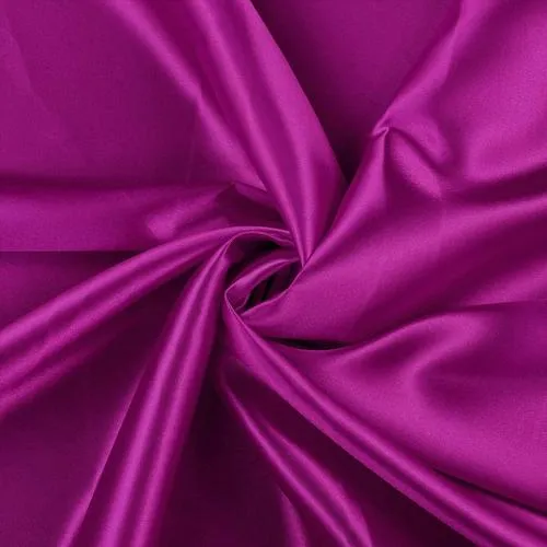 Stretch Imitation Silk Satin Charmeuse - Magenta #86, Satin Fabric By The Yard