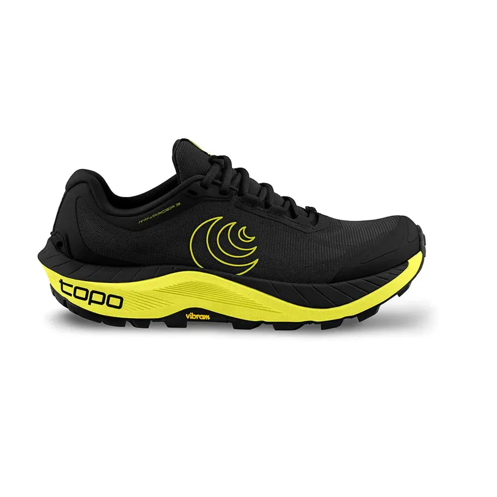 Topo Mountain Racer 3 Mens Trail Running Shoe - Black/Lime