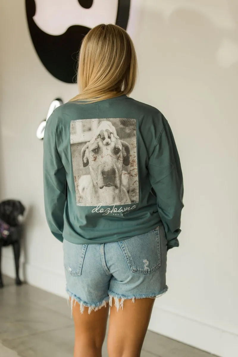 Vintage LS Cotton Tee - Great Dane Puppy