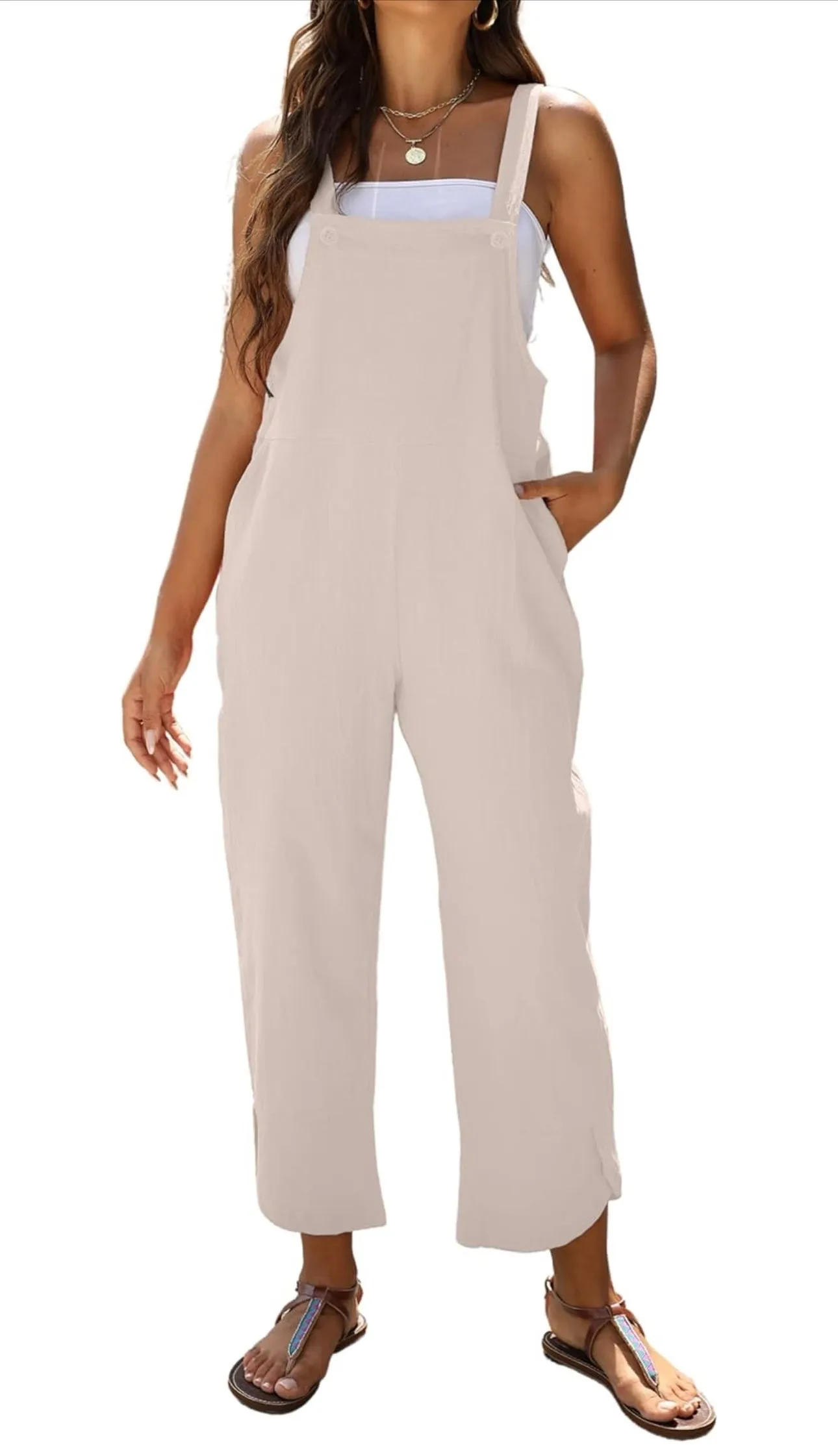 Women’s Large Geode Cotton Overalls Jumpsuit in ‘Deep Marine’